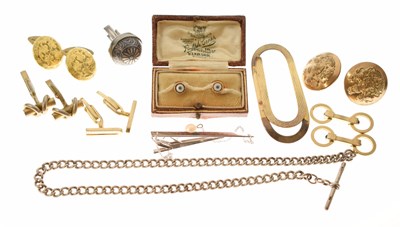 Lot 141 - Assorted gentleman's dress jewellery
