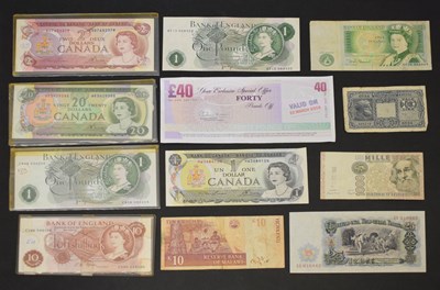 Lot 471 - Group of GB, world and novelty banknotes