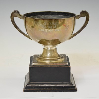 Lot 422 - George V silver two handled trophy cup