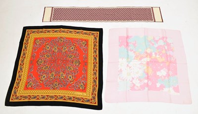 Lot 522 - Christian Dior - Three silk scarves