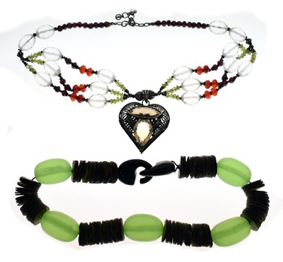 Lot 270 - In the manner of Stephen Dweck, a multi-gem set, etc