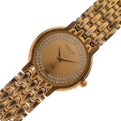 Lot 329 - Raymond Weil - Lady's Fidélio gold plated bracelet watch