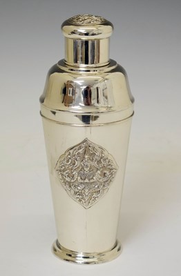 Lot 432 - Thai white metal cocktail shaker