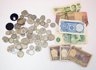 Lot 459 - Quantity of mainly GB, pre 1946 silver coinage, etc