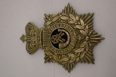 Lot 328 - 1st Somerset Rifle Volunteers helmet plate badge