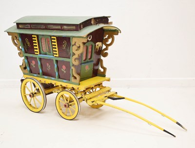 Lot 416 - Vintage wooden scratch built gypsy caravan