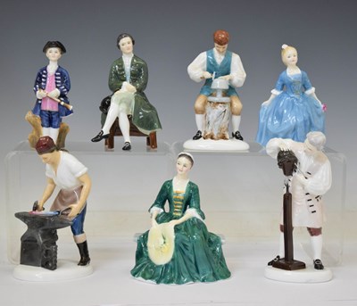 Lot 607 - Royal Doulton - Group of 'Williamsburg' figures