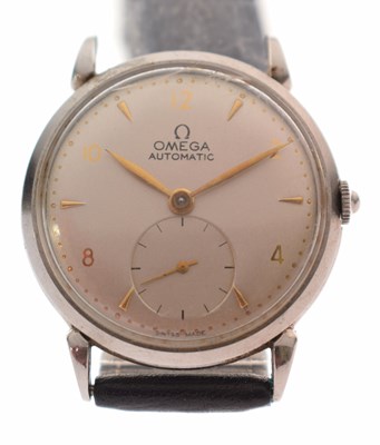 Lot 190 - Omega - Vintage stainless steel case wristwatch