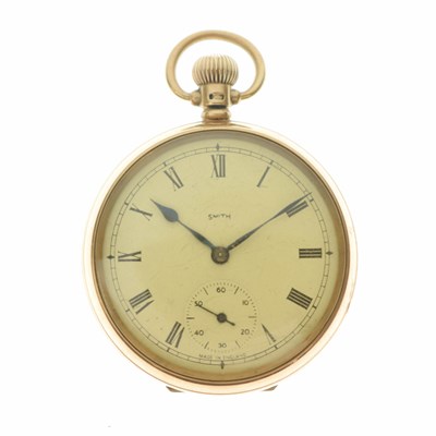 Lot 205 - Smiths - George VI 9ct gold cased open-face pocket watch