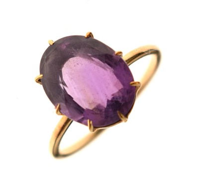 Lot 49 - Amethyst dress ring