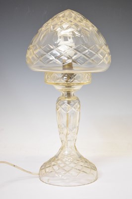 Lot 553 - Early 20th century cut glass table lamp