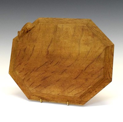 Lot 294 - Workshop of Robert 'Mouseman' Thompson, late 20th Century English oak octagonal breadboard