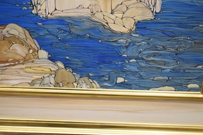 Lot 301 - Fleur Fenton Cowles (American, 1908-2009) – Acrylic – Leopard resting on a rock