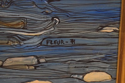 Lot 301 - Fleur Fenton Cowles (American, 1908-2009) – Acrylic – Leopard resting on a rock