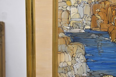 Lot 301 - Fleur Fenton Cowles (American, 1908-2009) – Acrylic – Leopard resting on a rock