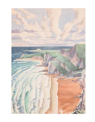 Lot 727 - Chris Hoggett (1927-2017) - Watercolour - 'Gower'