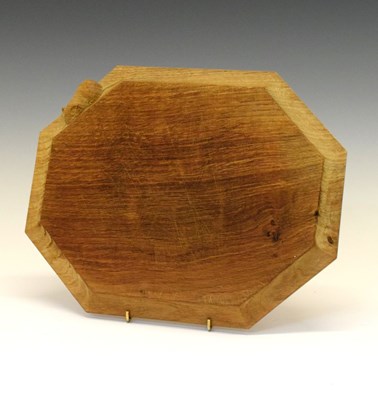 Lot 295 - Workshop of Robert 'Mouseman' Thompson, late 20th Century English oak octagonal breadboard