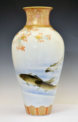 Lot 238 - Large Japanese Fukagawa porcelain vase