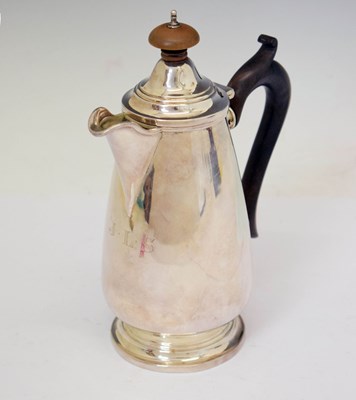 Lot 294 - George V silver hot water jug