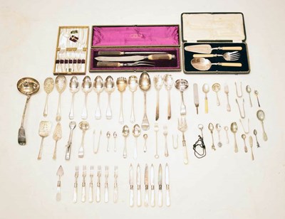 Lot 493 - Collection of silver plated flatware