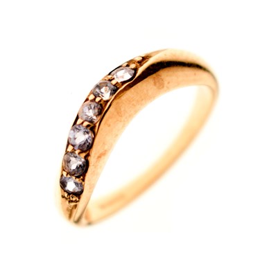 Lot 42 - Tanzanite 9ct gold dress ring