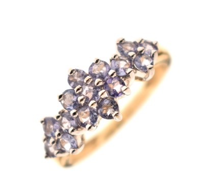 Lot 47 - Tanzanite 9ct gold dress ring