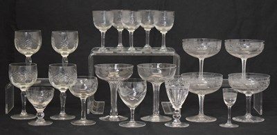 Lot 551 - Assorted glassware including champagne coupes