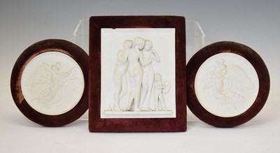 Lot 627 - Three white relief plaques