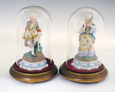 Lot 628 - Pair of Continental bisque porcelain figures