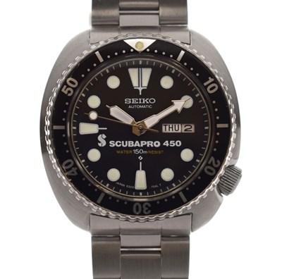 Lot 72 - Seiko - 'Turtle' divers bracelet watch, ref. 6309-7040