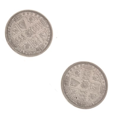 Lot 164 - Coins - Two Victorian Godless Florins 1849