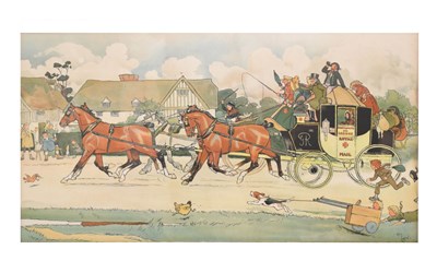 Lot 710 - After Cecil Aldin (1870-1935) - Coaching print