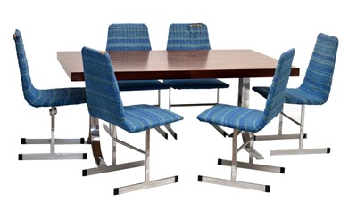 Lot 372 - 1970s simulated rosewood dining table, etc