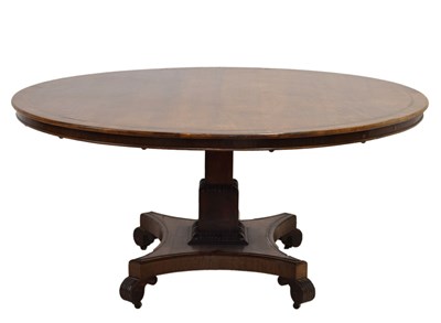 Lot 397 - Mid 19th century brass-strung mahogany breakfast table