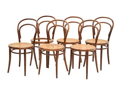 Lot 547 - Set of six Thornet style bentwood chairs
