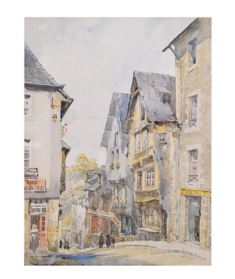 Lot 733 - AC Fare RWA (1876-1959) - Watercolour - 'Rue du Jerzual'