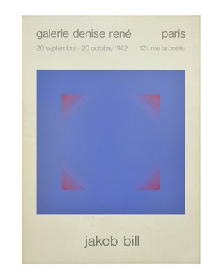 Lot 717 - Jakob Bill exhibition poster, Galerie Denise Rene, 1972
