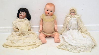 Lot 535 - Simon & Halbig bisque-headed doll, etc