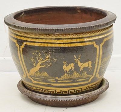 Lot 823 - Chinese stoneware jardinière or planter