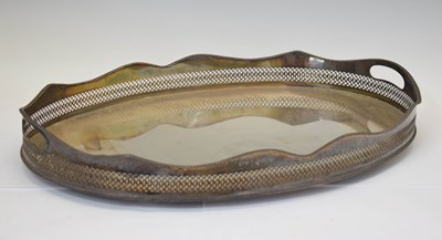 Lot 496 - Early 20th century EPNS wavy gallery tray