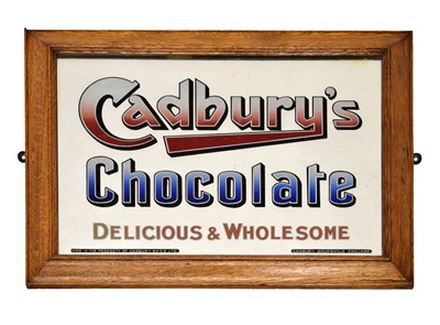 Lot 189 - Advertising - Circa 1930s mirror promoting 'Cadbury's Chocolate'