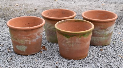 Lot 800 - Set of four terracotta garden pots