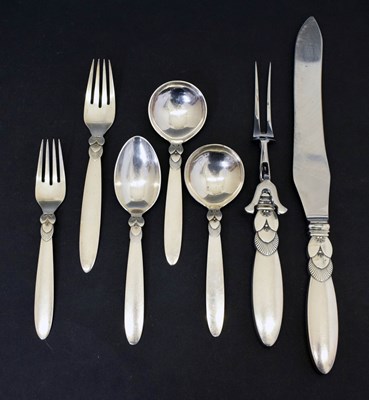 Lot 298 - Gundorph Albertus for Georg Jensen - Danish silver 'Cactus' pattern