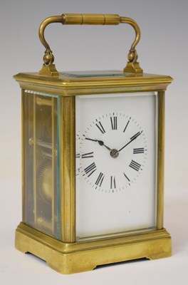 Lot 775 - French gilt metal cased carriage clock
