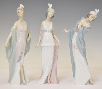 Lot 616 - Lladro - Three porcelain figures