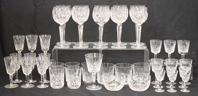 Lot 568 - Suite of Waterford 'Lismore' pattern crystal glass