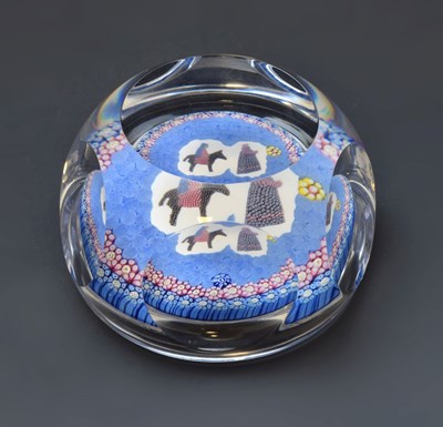 Lot 453 - Whitefriars millefiori Paperweight - Christmas 1978