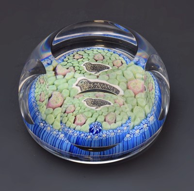 Lot 454 - Whitefriars millefiori paperweight - Christmas 1979