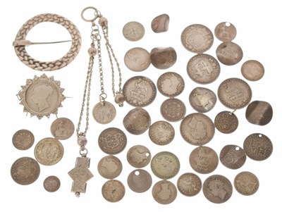 Lot 314 - Assorted 19th century silver coinage, etc