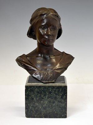 Lot 174 - Alfred Briscoe Drury, (1859-1944) - Bronze bust of 'Griselda'